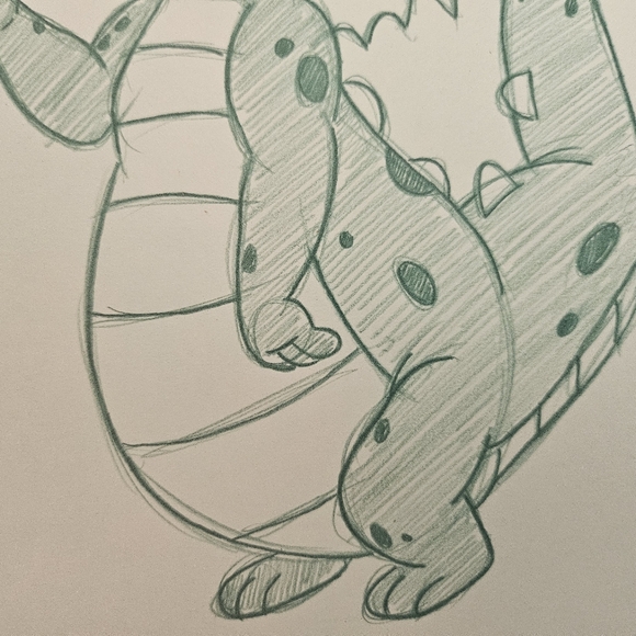 Disney Elliott Pete's Dragon Drawing/Sketch Animation Art Signed - Picture 2 of 6